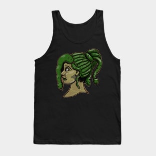 Medusa Ladyhead Tattoo Style Tank Top